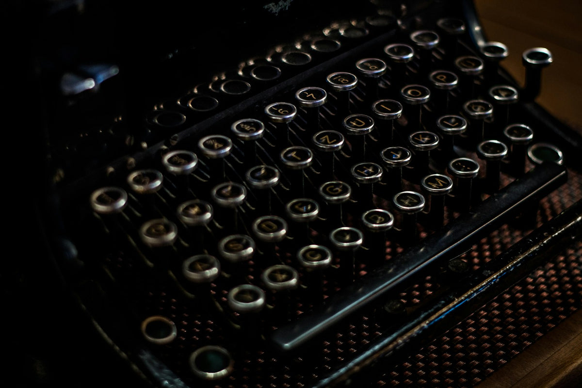 Black 1960s manual typewriter