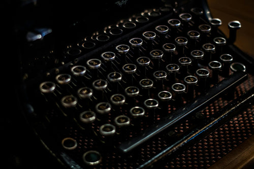 Black 1960s manual typewriter